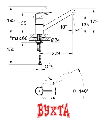 Смеситель Grohe Concetto 32659001