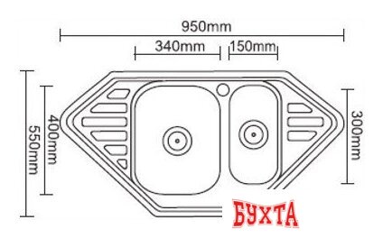 Кухонная мойка Ledeme L69550B