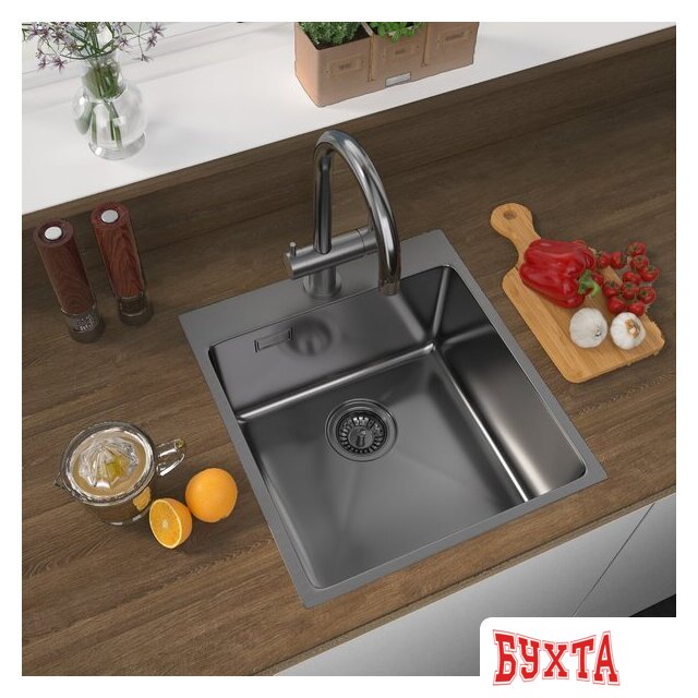 Кухонная мойка Aquasanita Aira AIR 100 X-T (графит)