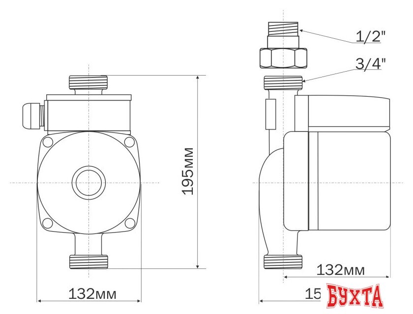 Установка повышения давления Aquario AC 1512-195A