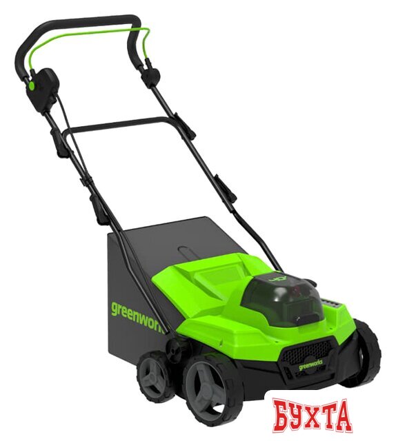 Скарификатор-аэратор Greenworks GD40SC38IIK4 2517607UB (с 1-м АКБ)