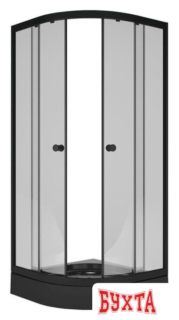 Душевой уголок Метакам Classic Black 80x80 ШПS_013570 (прозрачное стекло)
