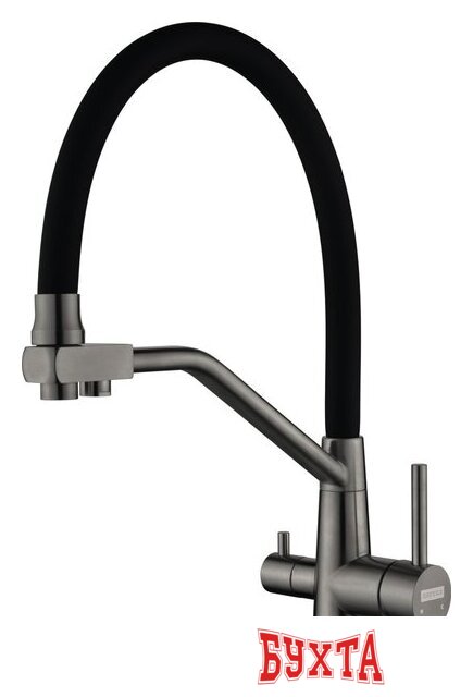 Кухонная мойка ARFEKA ECO AR 450*500 + cмеситель JAPETO BLACK PVD