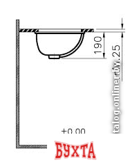 Умывальник Vitra Arkitekt 47x38 6039B003-0012