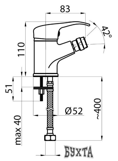 Смеситель Rubineta Prince P-16 Star P60001