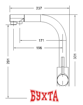 Смеситель Bravat Palace F729261CP-RUS