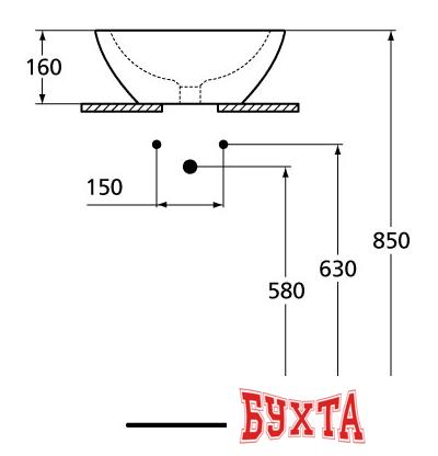 Умывальник Ideal Standard Strada K078301 42.5x42.5