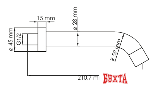 Излив Wasserkraft A084