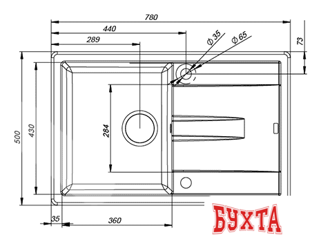 Кухонная мойка IDDIS Vane G V15W781i87