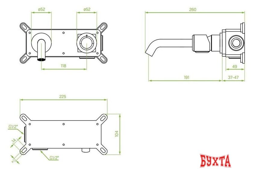 Смеситель Laveo Pretto BAO 722P