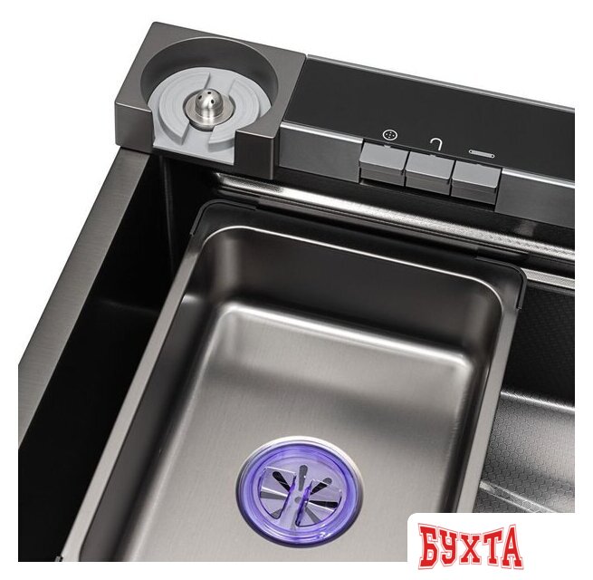 Кухонная мойка ARFEKA Sensor ECO AR 750*450 Black PVD Nano Decor