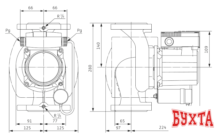 Циркуляционный насос Wilo TOP-S 50/7 (1~230 V, PN 6/10)