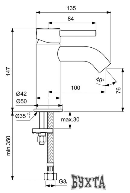 Смеситель Ideal Standard Ceraline BC268XG