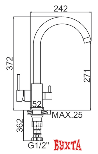 Смеситель Ledeme L4255-3