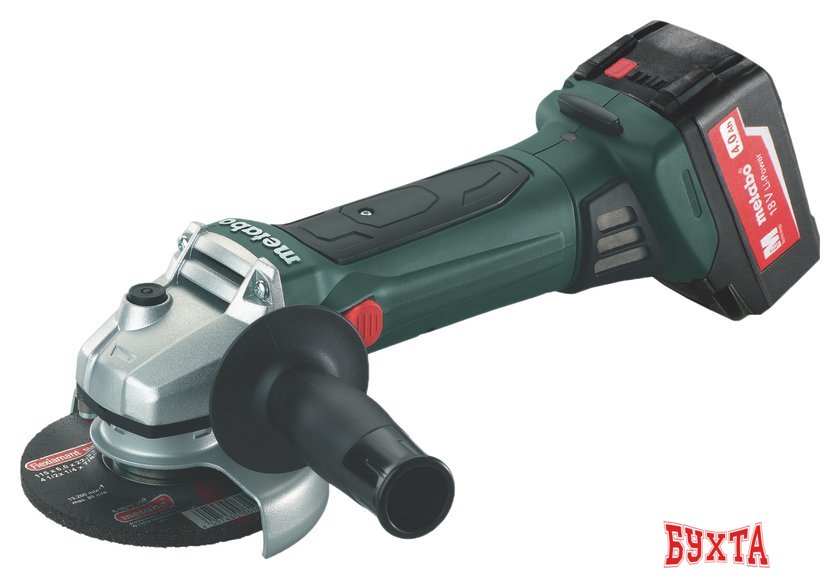 Угловая шлифмашина Metabo W 18 LTX 125 Quick 602174610 (с 2-мя АКБ 4 Ah)