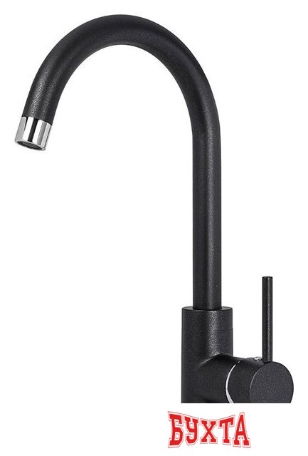 Кухонная мойка Aquasanita Fast SQF 101 + cмеситель Sabia 5523 (черный металлик 601)