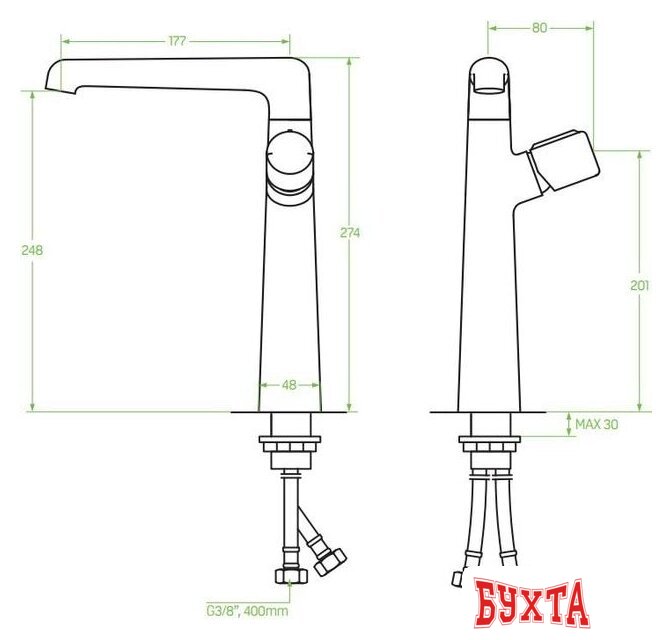 Смеситель Laveo Pretto BAO 725D