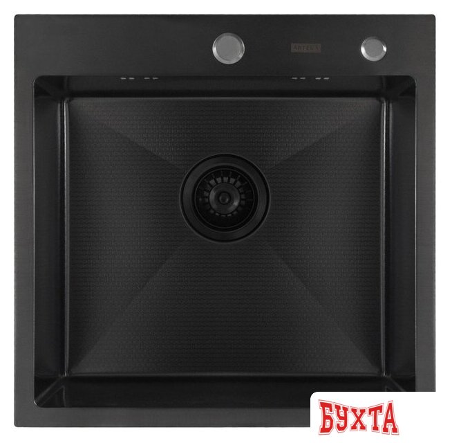 Кухонная мойка ARFEKA Eco AR 500*500 Black PVD Nano Decor