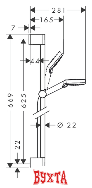 Душевой гарнитур  Hansgrohe Crometta Vario [26532400]