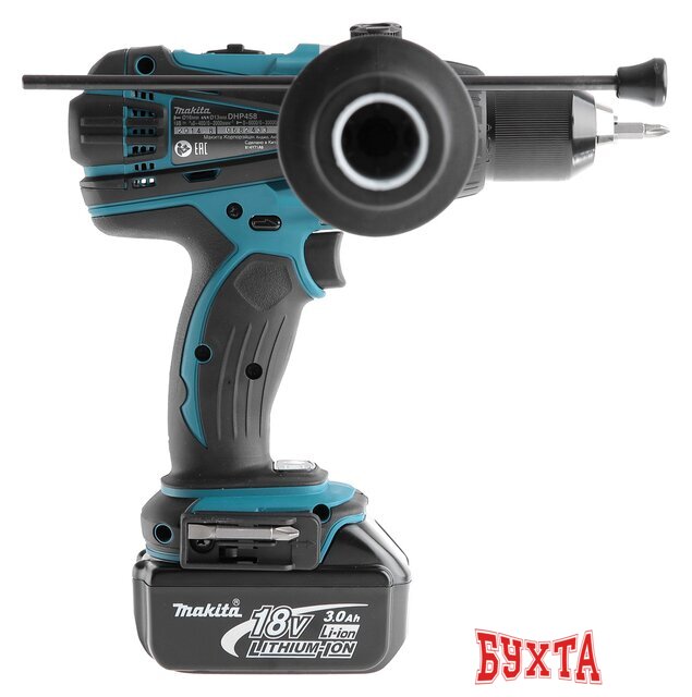 Ударная дрель-шуруповерт Makita DHP458RFE (с 2-мя АКБ, кейс)