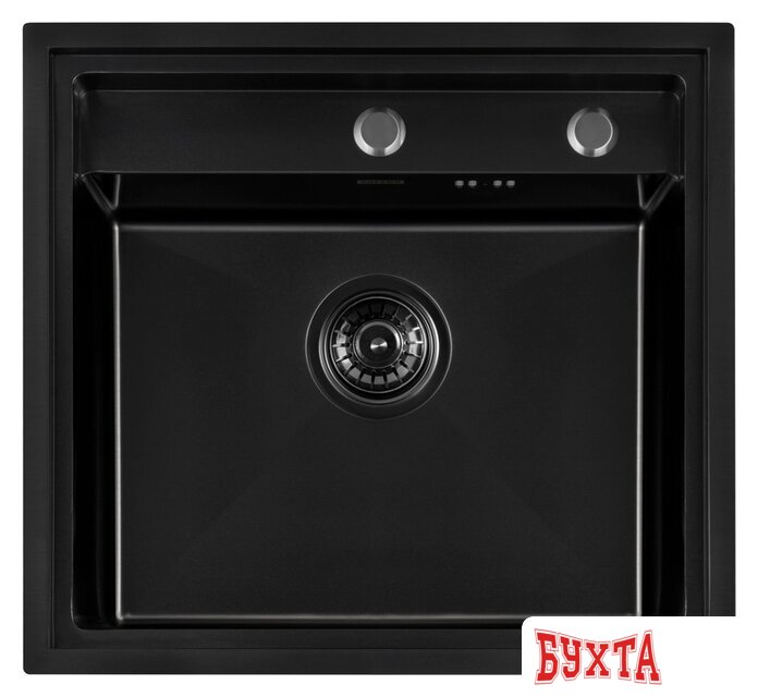 Кухонная мойка ARFEKA Eco AR 520*490 Black PVD Nano