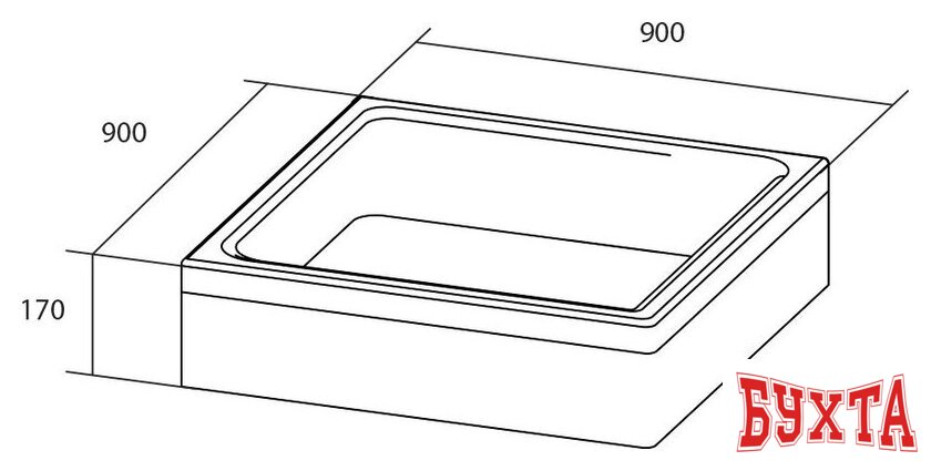 Душевой поддон IDDIS P19W 90x90