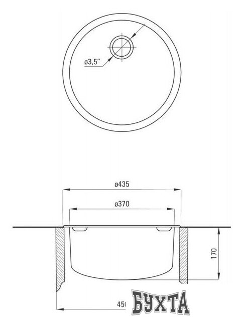 Кухонная мойка Deante Twist ZHC 3803 (оформление)