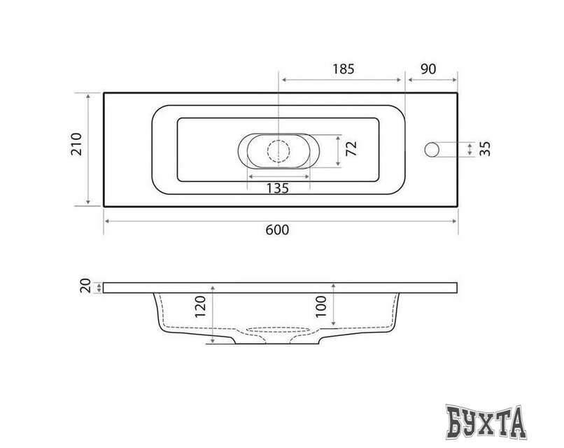 Умывальник Madera Modul 60