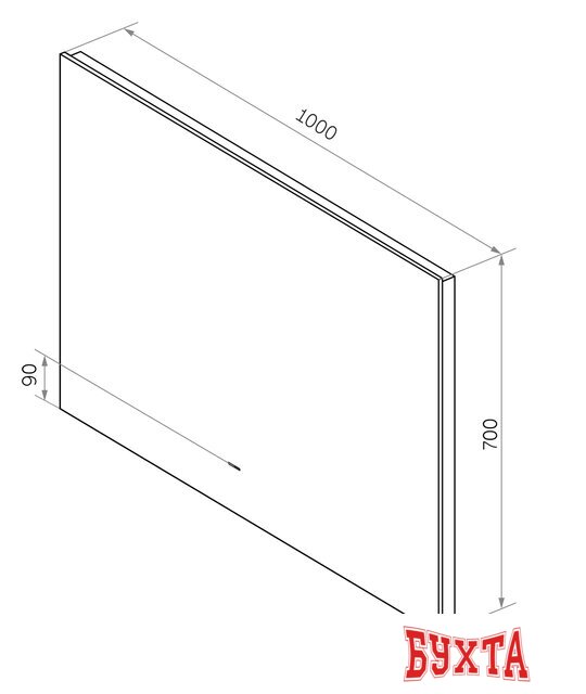 Мебель для ванных комнат Континент Trezhe Led 120x70