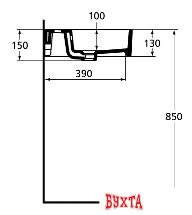 Умывальник Ideal Standard Strada K077801 60x42