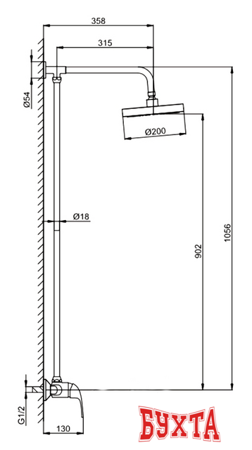 Душевая система  FRAP F2426