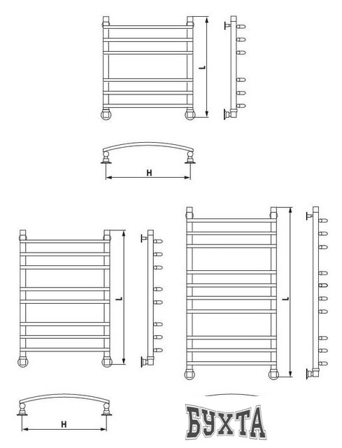 Полотенцесушитель Luxon R Ultra 80x50