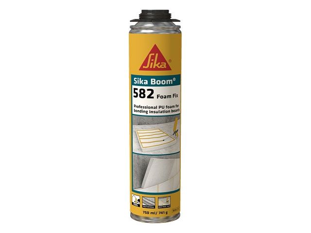 Клей-пена полиуретановая професс. Sika Boom - 582 Foam Fix (750 мл), арт.7612895602752 (Беларусь)