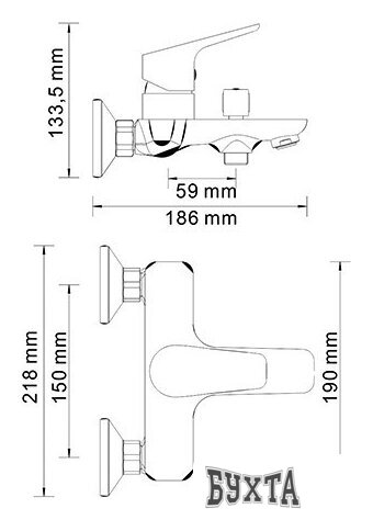 Смеситель Wasserkraft Lippe 4501