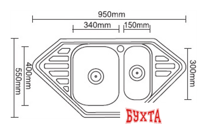 Кухонная мойка Ledeme L69550B-6