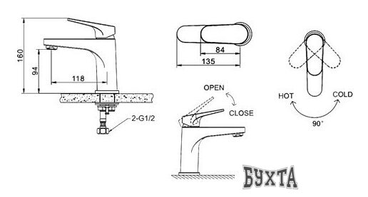 Смеситель Bravat Eler F1191238CP