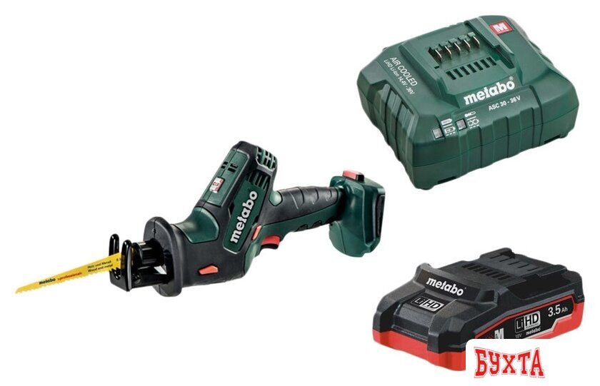 Сабельная пила Metabo SSE 18 LTX Compact T03340 (с 1-м АКБ 3.5 Ah)