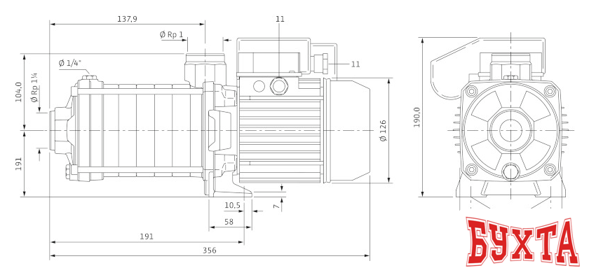 Насосы Wilo Economy MHIL 503 (3~400 В)
