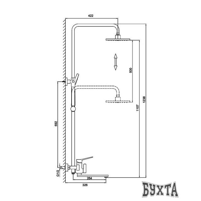Душевая система  FRAP F2458