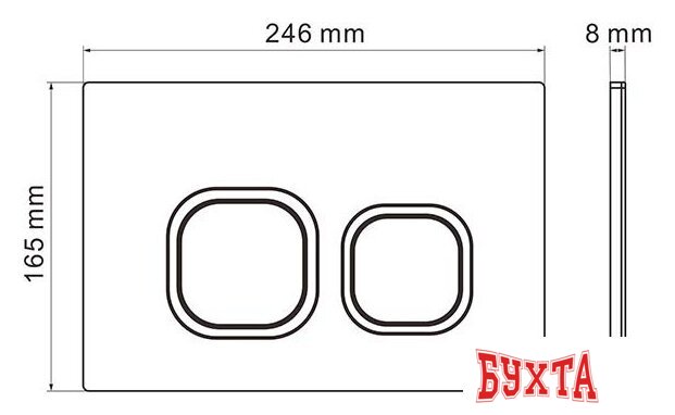 Унитаз подвесной Roxen Antares Bidet в комплекте с инсталляцией StounFix Slim 6 в 1 934445 (кнопка: белый глянец)