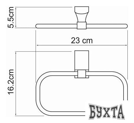 Держатель для полотенца Wasserkraft Leine K-5060