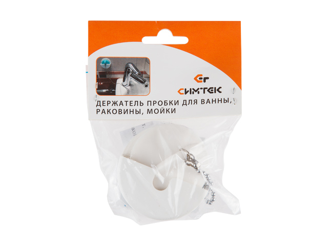 Пробка для ванны (набор), белый, арт.5-0062 (Россия)