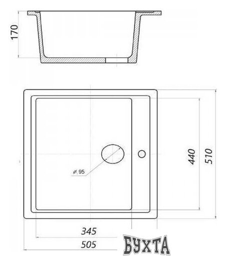 Кухонная мойка Wisent W510-27 (кофе)