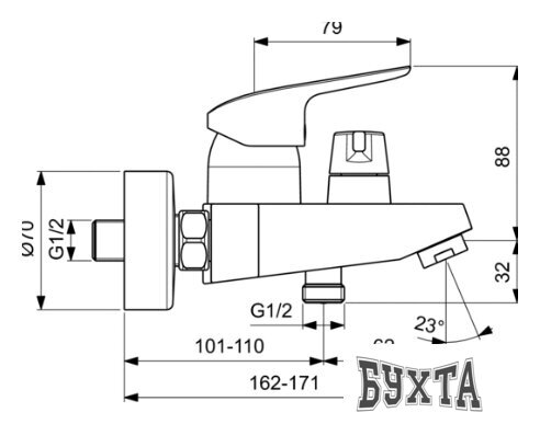 Смеситель Ideal Standard Ceraflex B1740