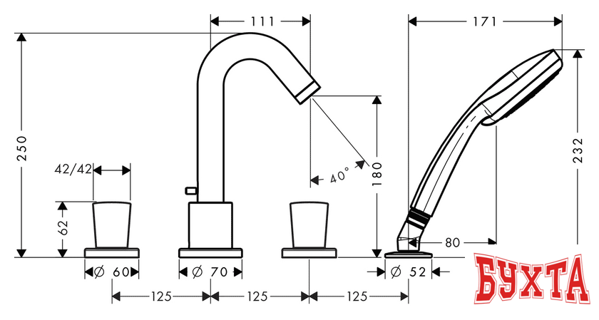 Смеситель Hansgrohe Logis 71314000