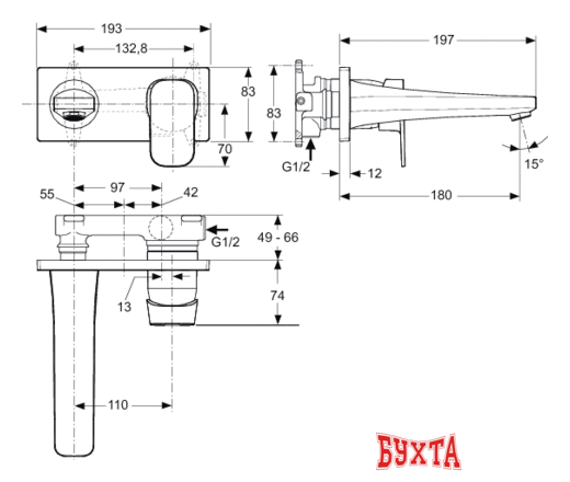 Смеситель Ideal Standard Tonic II A6334AA