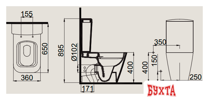 Унитаз iDevit Halley + быстросъемн сиденье Soft Close SETK3204-0316-001-1-6200