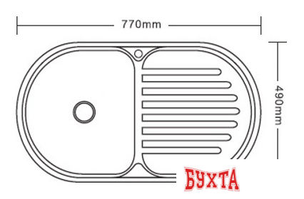 Кухонная мойка Ledeme L67749-R