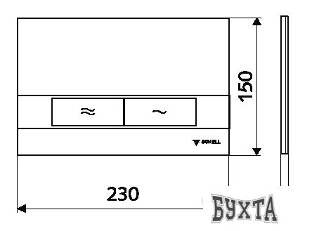 Панель смыва Schell Board (хром) 031200699