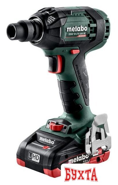 Гайковерт Metabo SSW 18 LTX 300 BL 602395800 (с 2-мя АКБ, кейс)